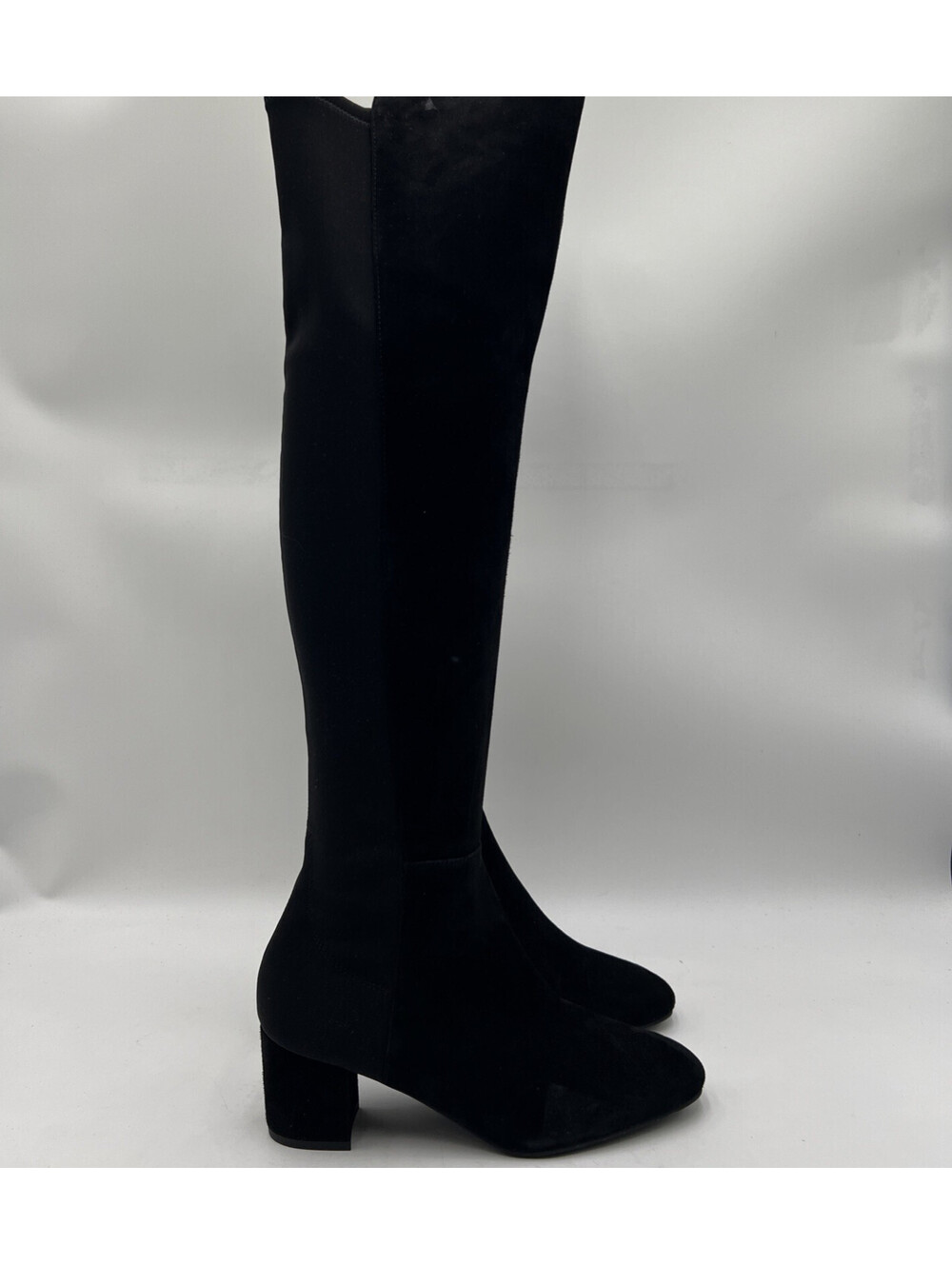 Women’s Stuart Weitzman Gillian 60 City Black Suede Boot Size 37